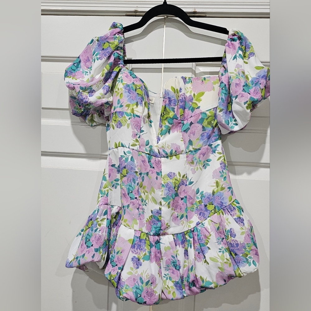 Floral Puff Sleeve Dress
